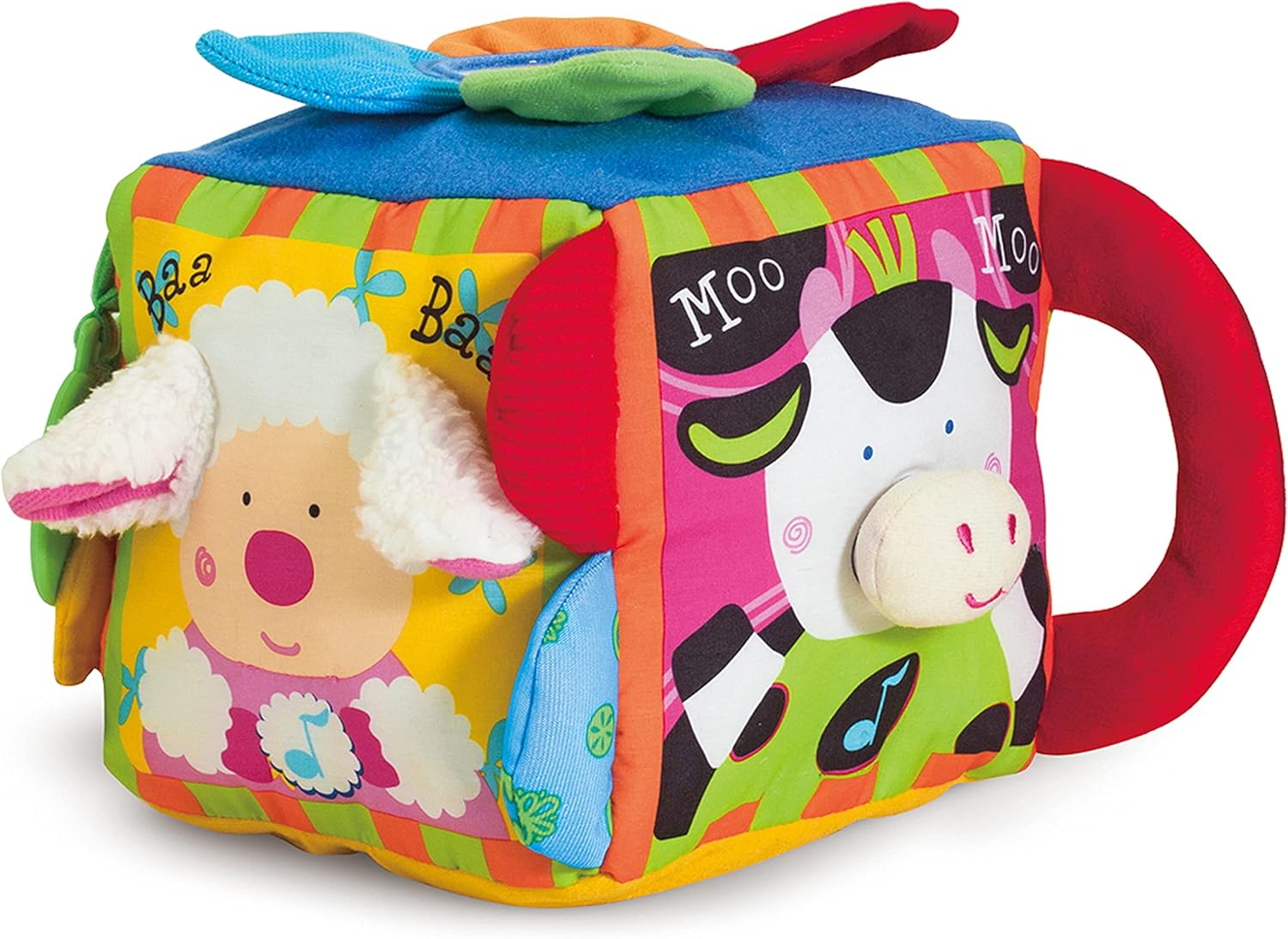 Melissa Doug Musical Farmyard Cube Baby Toy