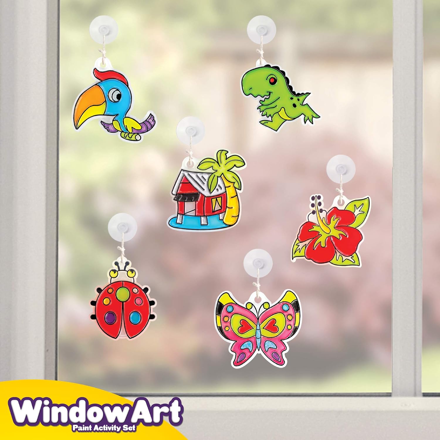 Creative Kids Window Paint Art Kit - 24 Suncatchers Set