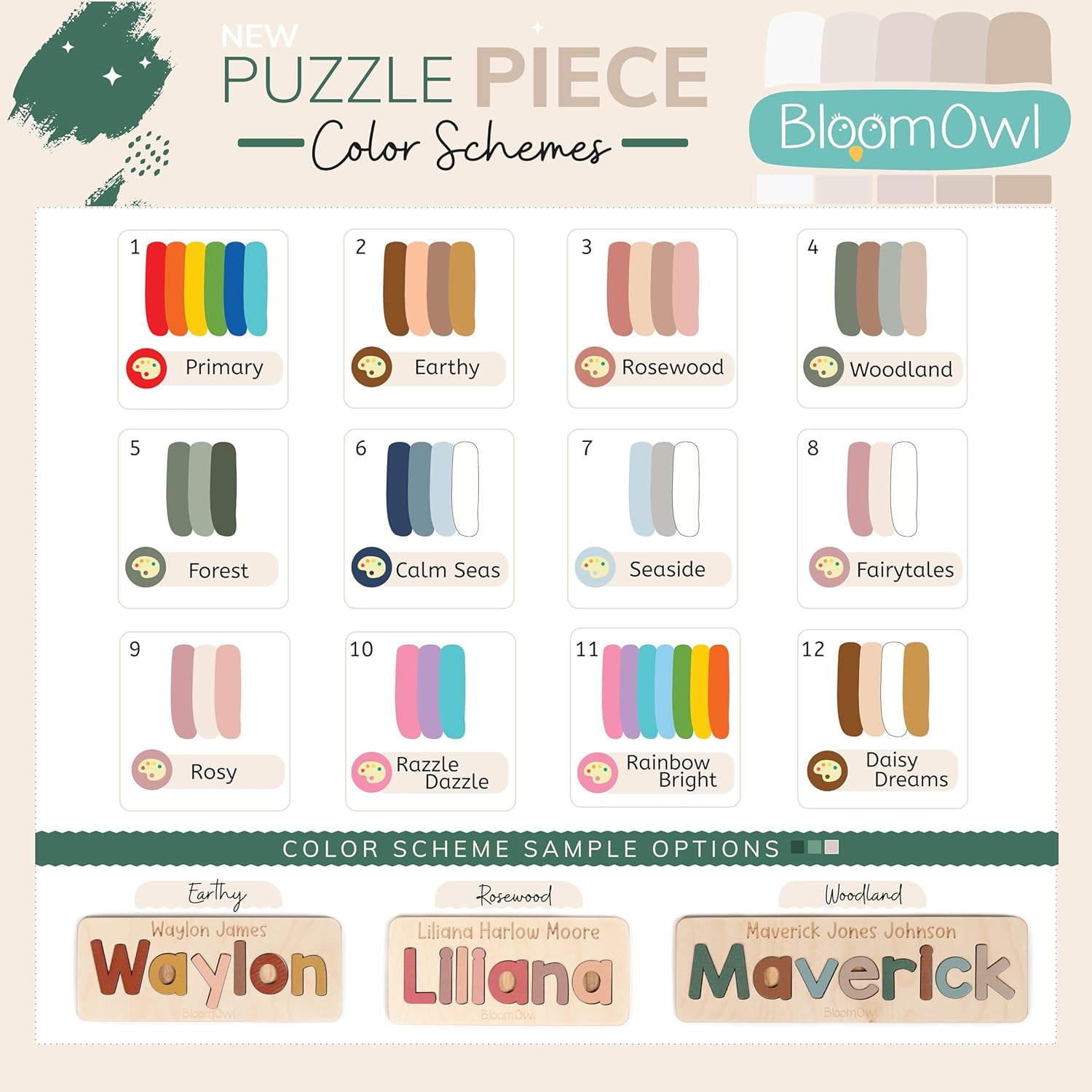 Personalized Wooden Name Puzzle for Kids Handmade in USA
