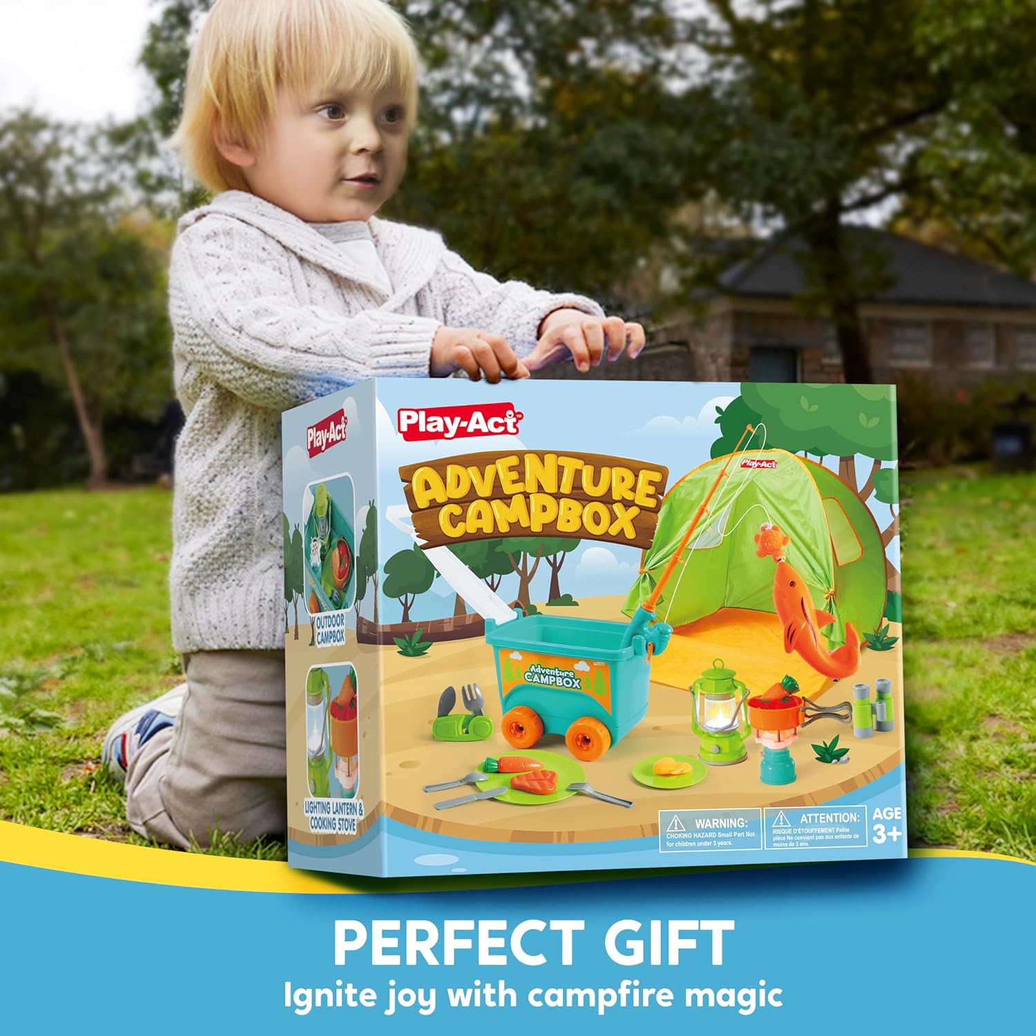Kids Camping Set with Tent and Cart for Outdoor Play
