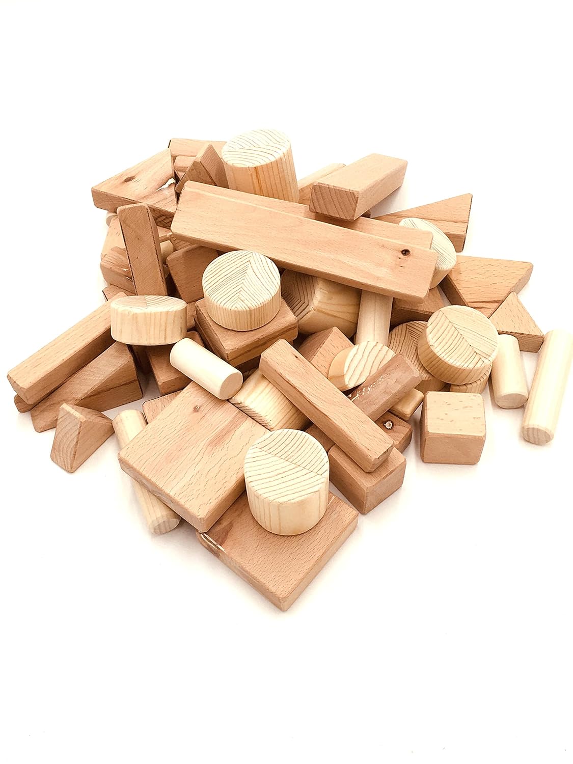 Handmade Wooden Toy Building Blocks Set of 100