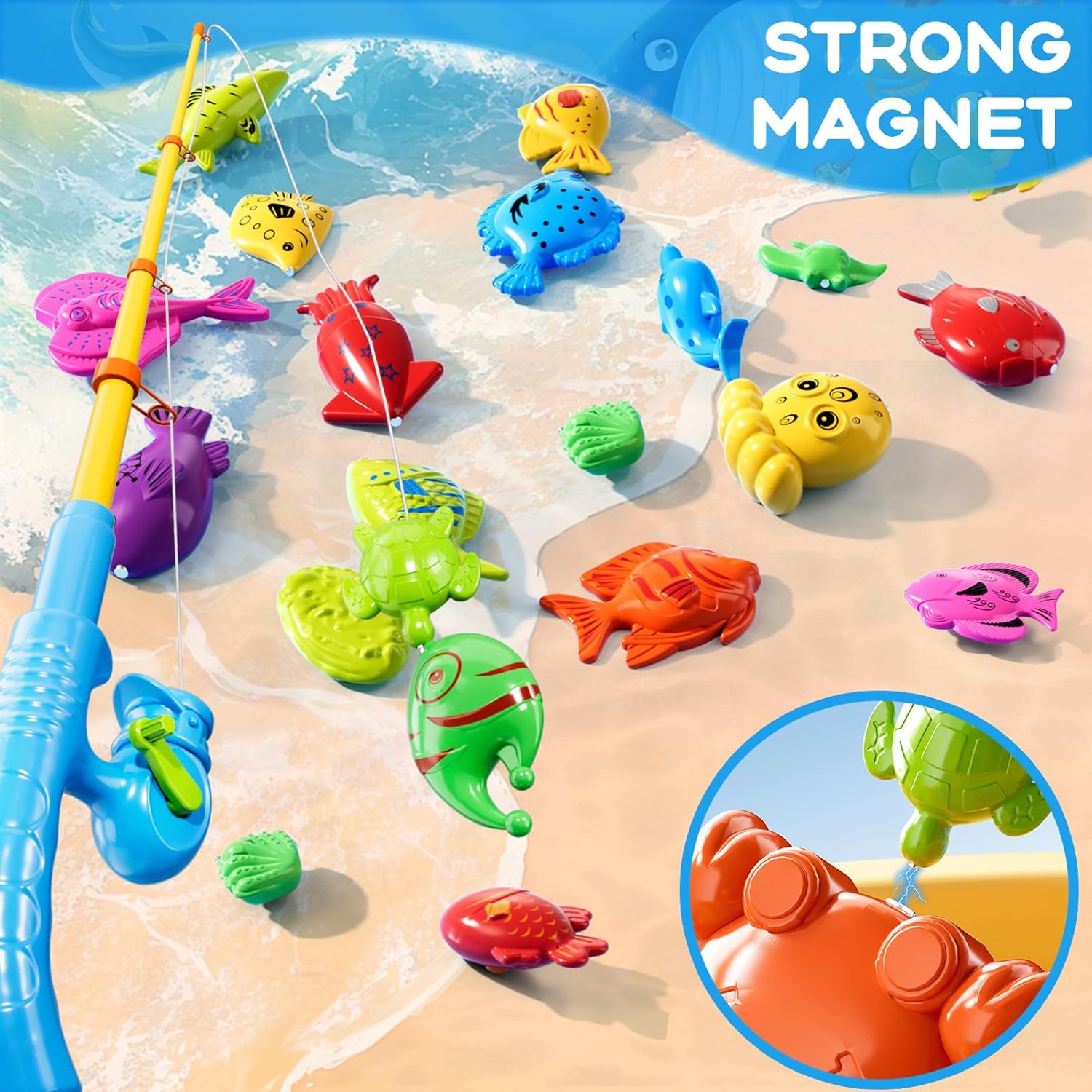 Magnetic Fishing Game for Kids 3-8 Years Old