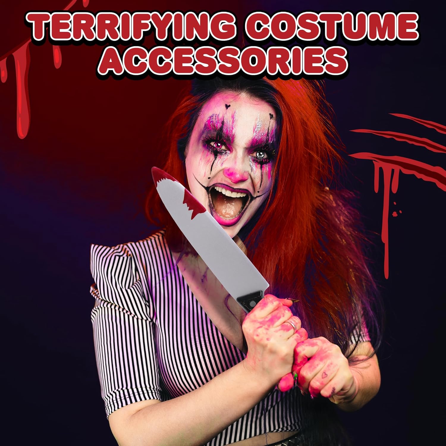 ArtCreativity Fake Bloody Knife Set Halloween Prop 1