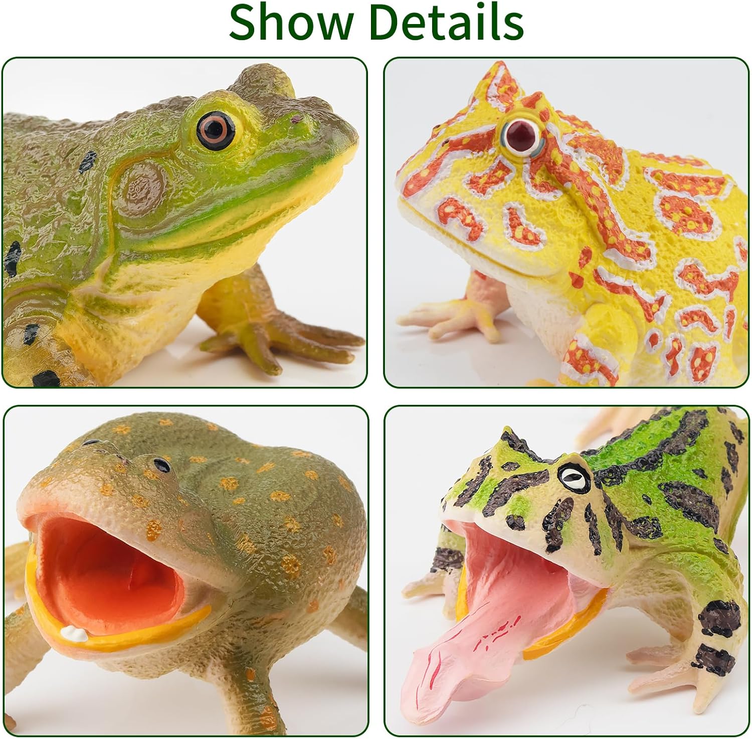 Toymany Frog Toy Figures 12PCS Realistic Playset
