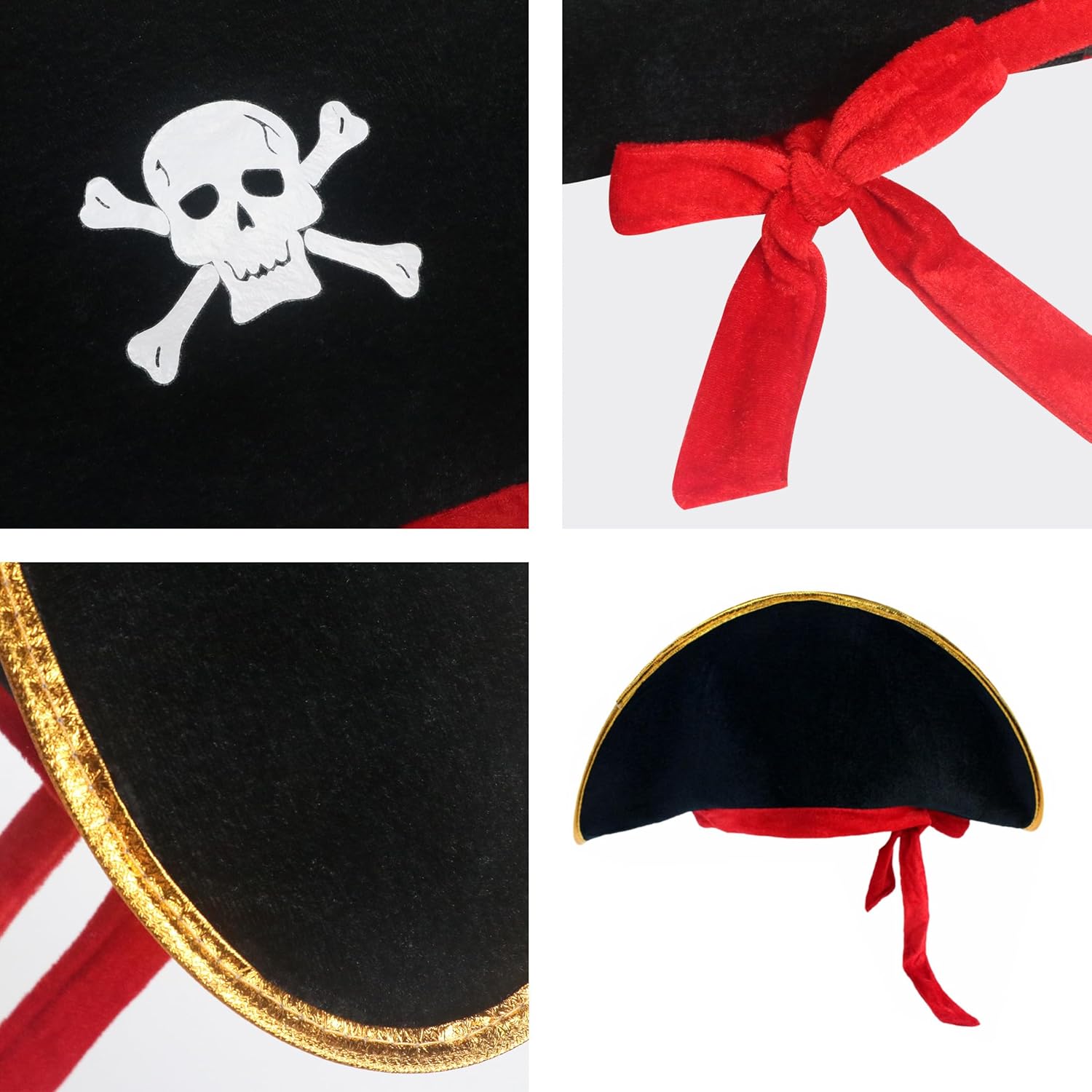 D-Fokes Pirate Captain Costume Cap with Eye Patch