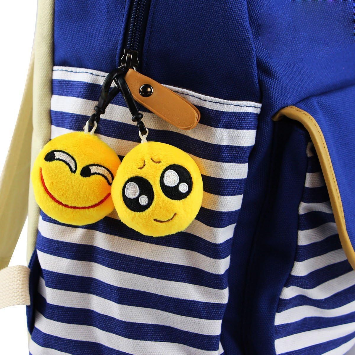 Dreampark 64 Pack Mini Plush Emoticon Keychains