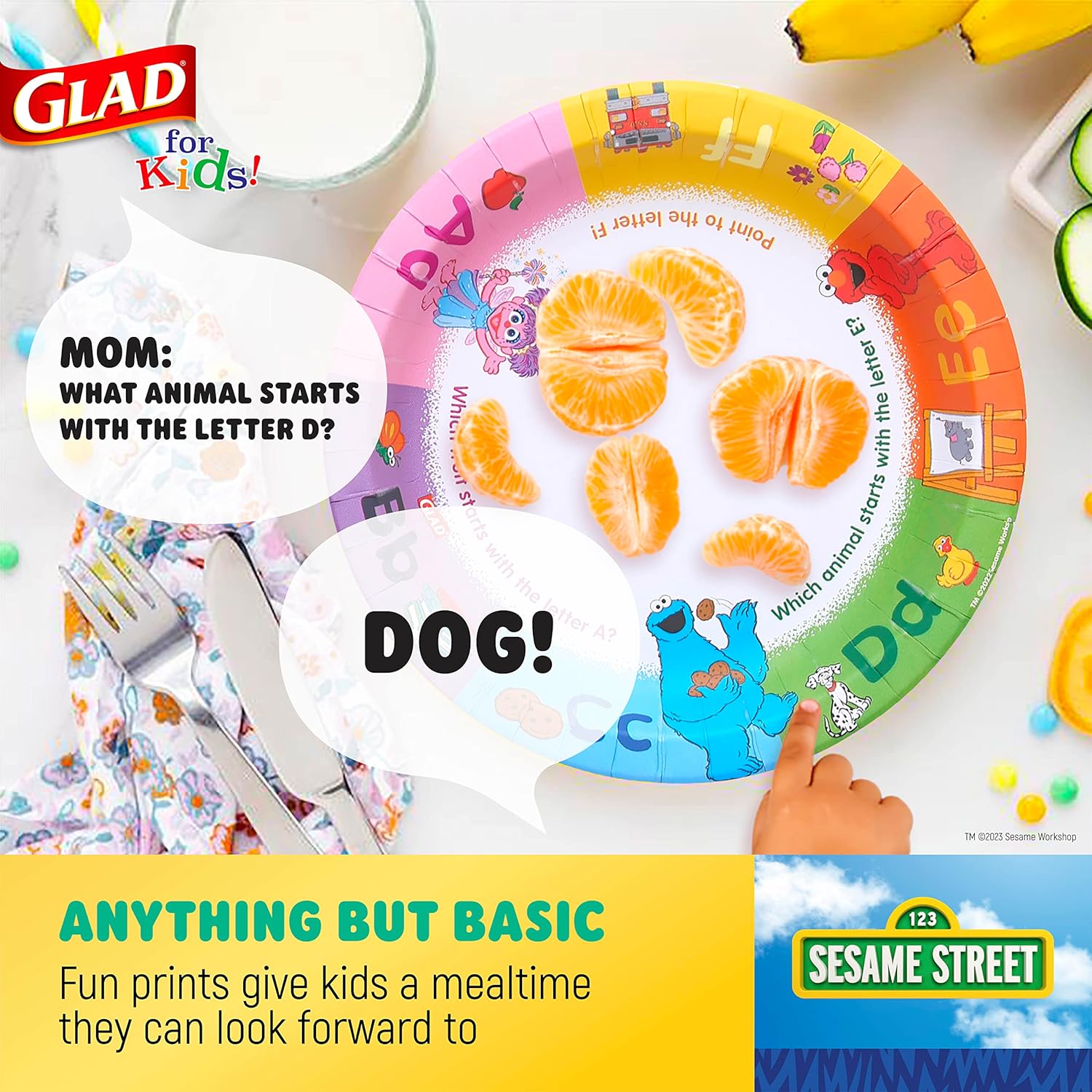 Glad for Kids Sesame Street Paper Plates 48ct