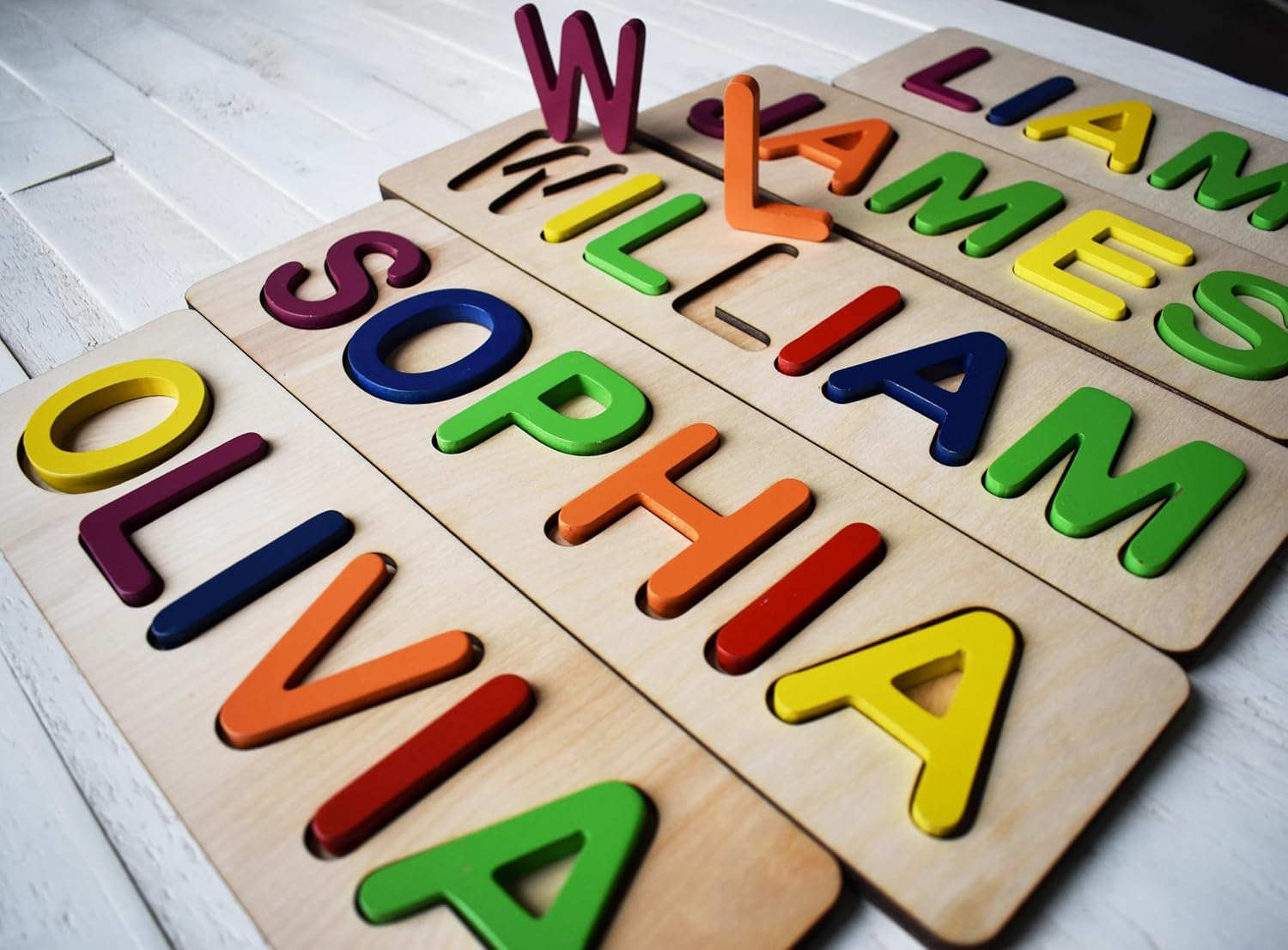 Personalized Wooden Name Puzzle for Toddlers
