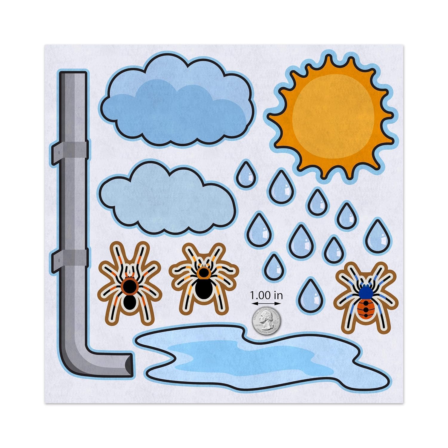 Itsy Bitsy Spider Felt Play Art Set Flannel Board