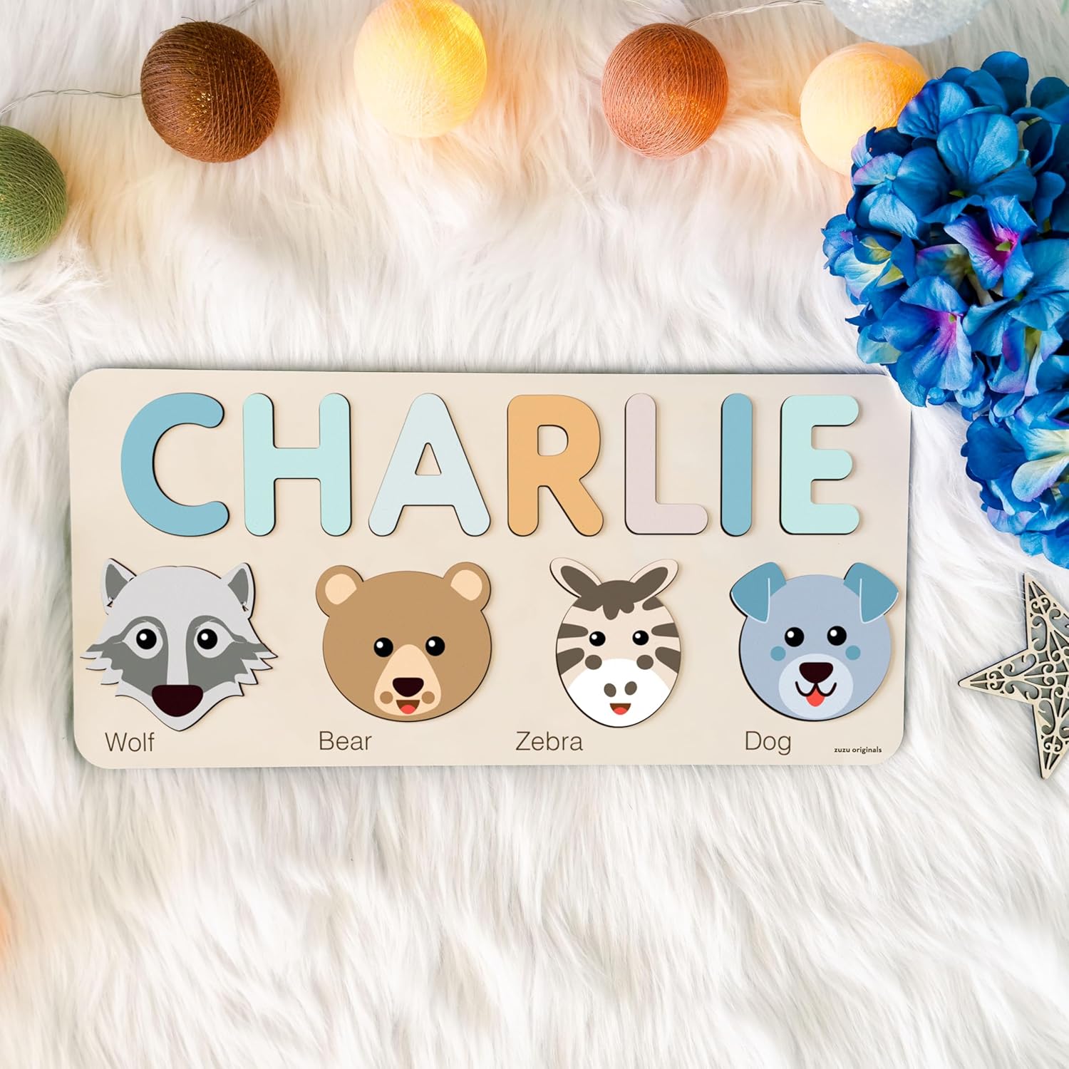 Zuzu Puzzle - Custom Handmade Wooden Name Puzzle for Toddlers