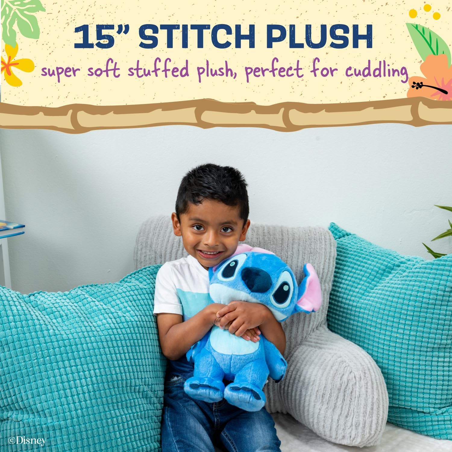 Disney Baby Lilo Stitch Plush Stuffed Animal - Blue Stitch 15 Inches