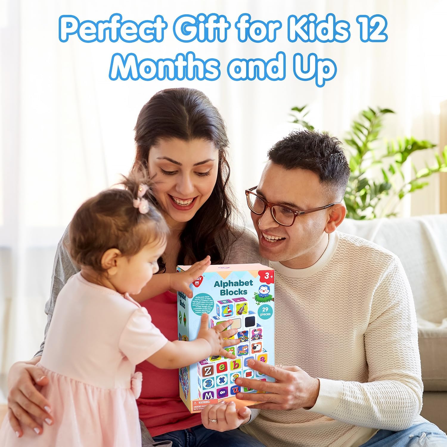 PLAY ABC Stacking Blocks 28PCS for Toddlers 1-3