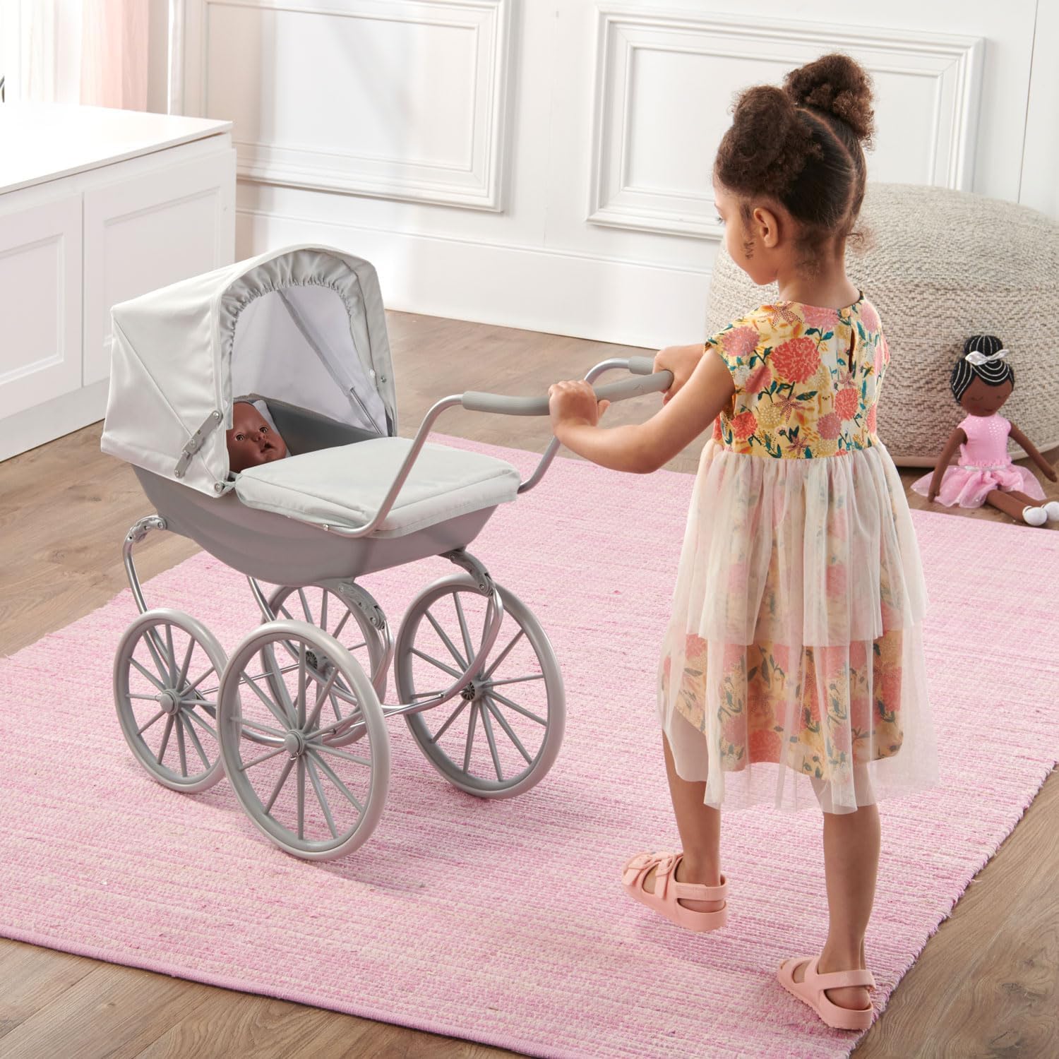 Badger Basket London Doll Stroller for 18 Inch Dolls