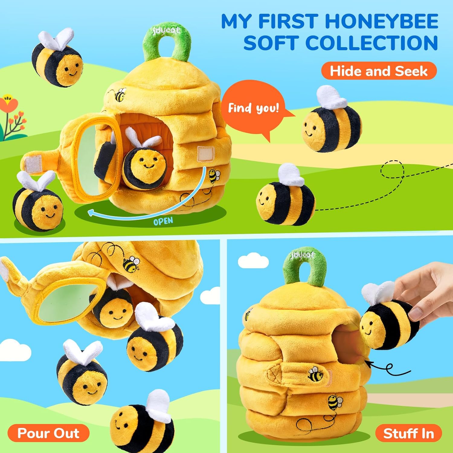 JoyCat Baby Beehive Toy for 6-12 Months