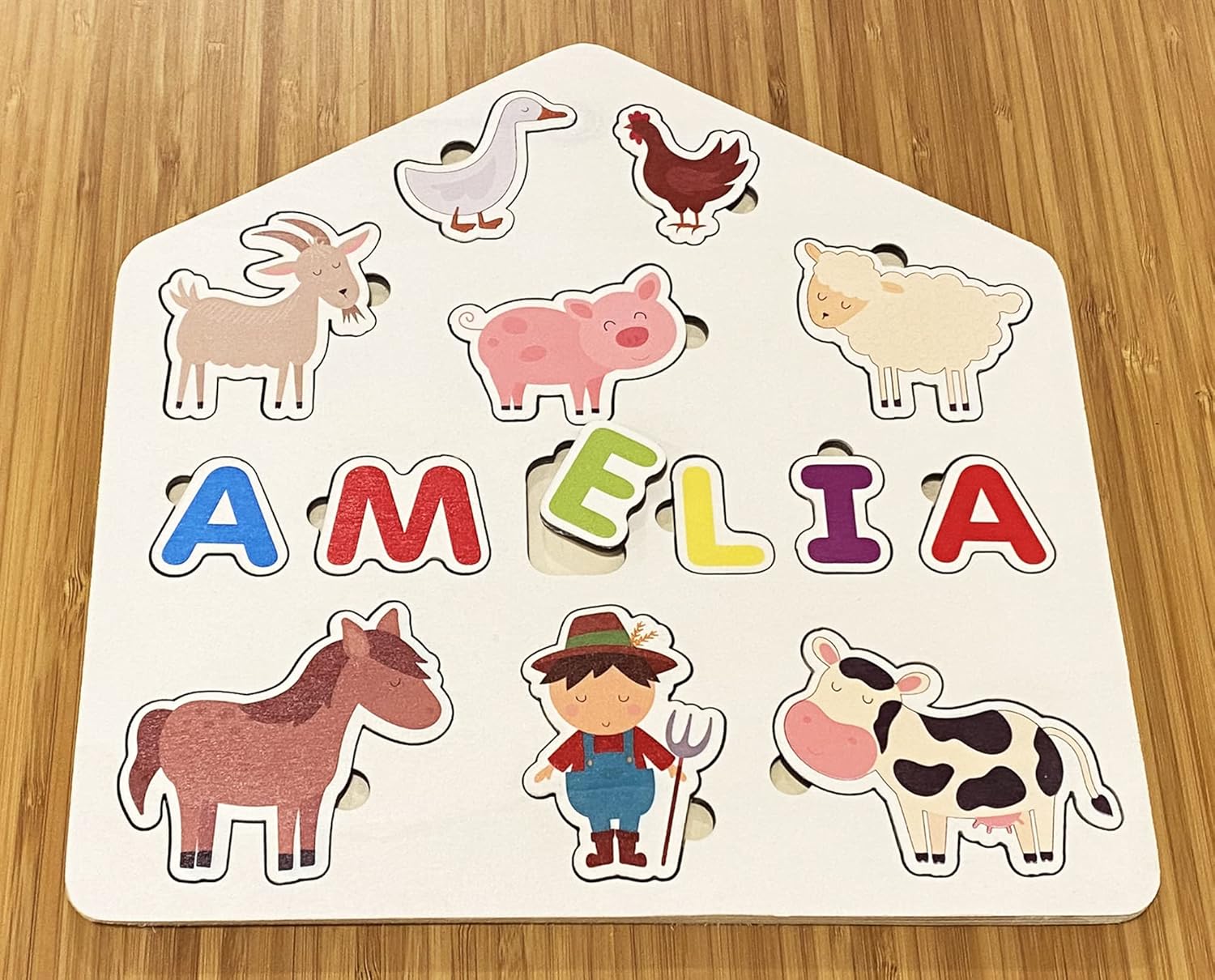 BeGenuine Wooden Name Puzzle for Kids