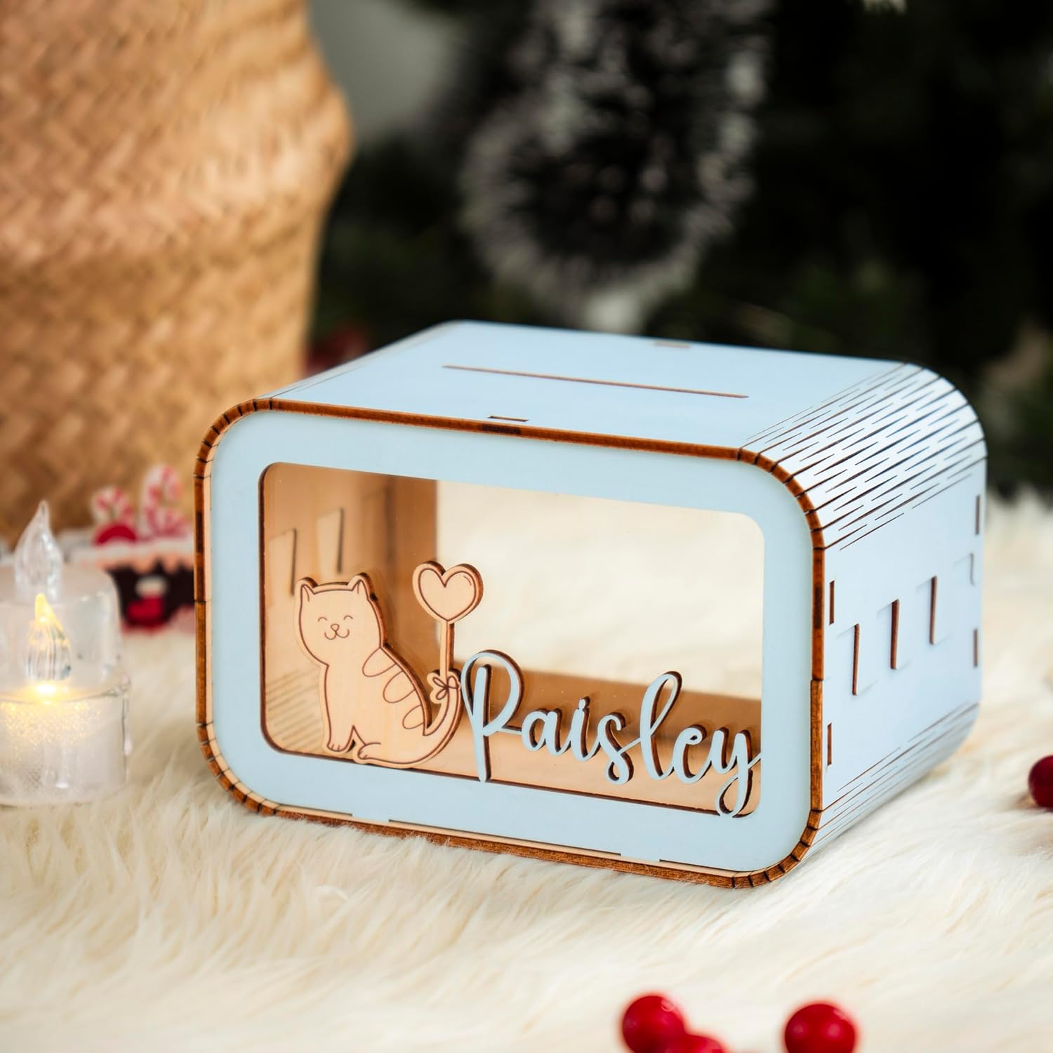 Kiuties Wooden Piggy Bank - Personalized Kids Savings Toy