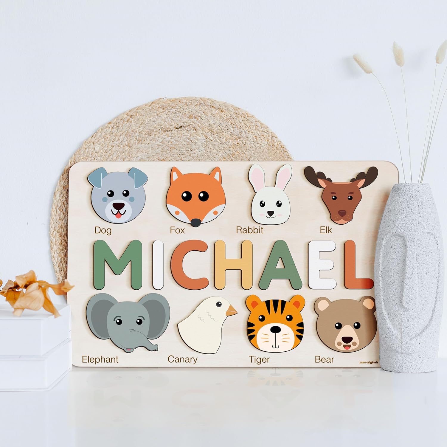 Zuzu Puzzle - Custom Handmade Wooden Name Puzzle for Toddlers
