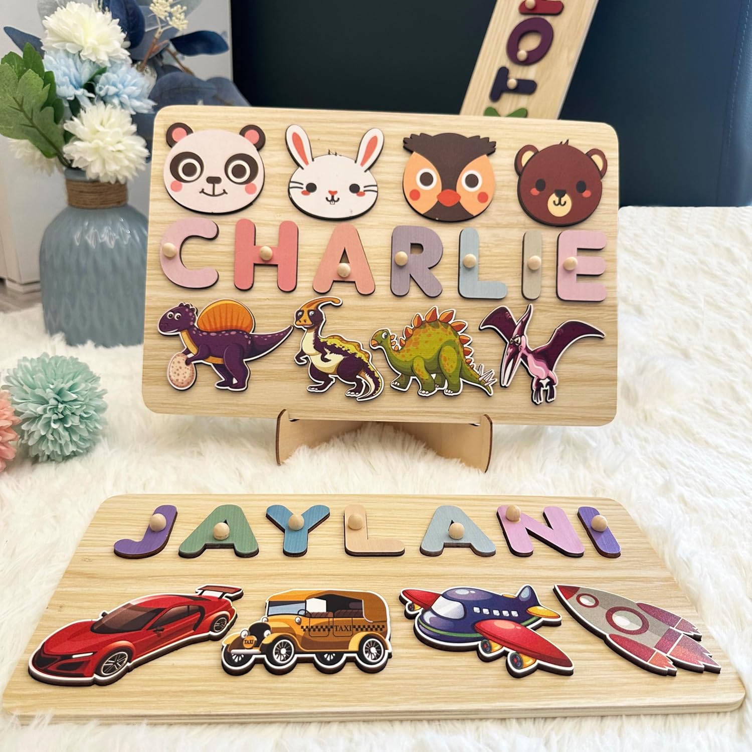 Personalized Kids Name Puzzle for Toddlers 24 Months