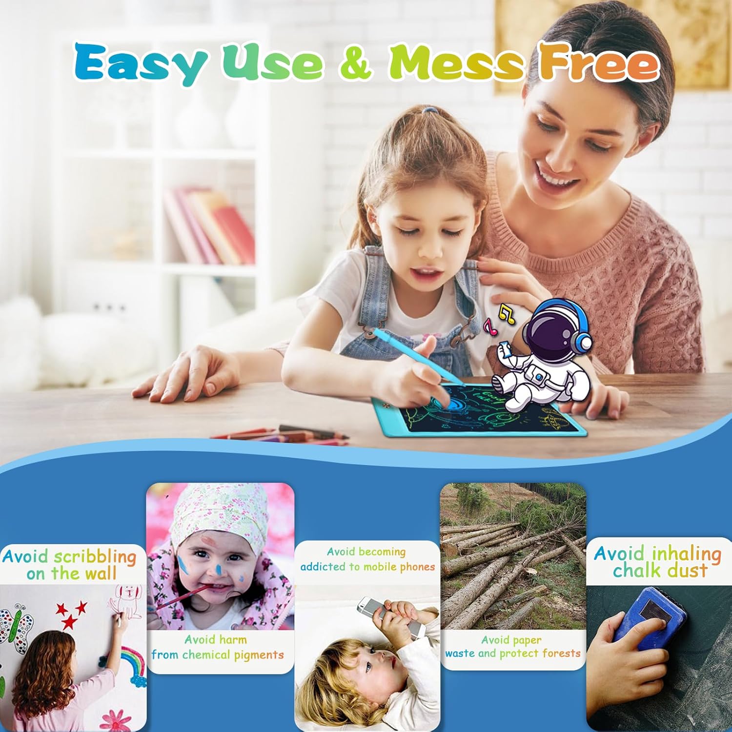 Ormosiat LCD Writing Tablet for Kids 3-8 Years Old