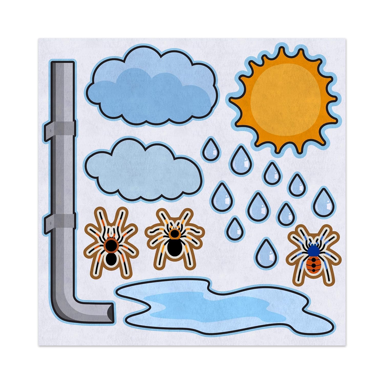 Itsy Bitsy Spider Felt Play Art Set Flannel Board