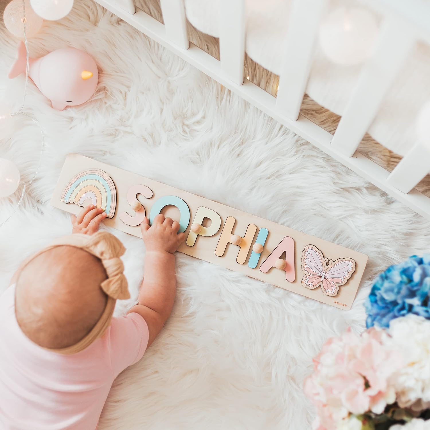 BusyPuzzle Personalized Wooden Name Puzzle