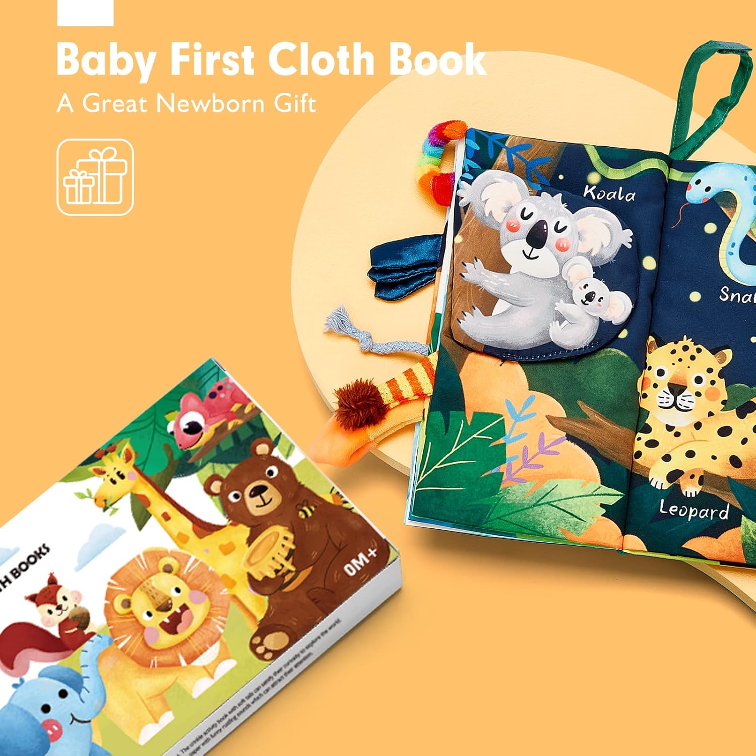 hahaland Baby Books 0-12 Months Touch Feel Learning Toy