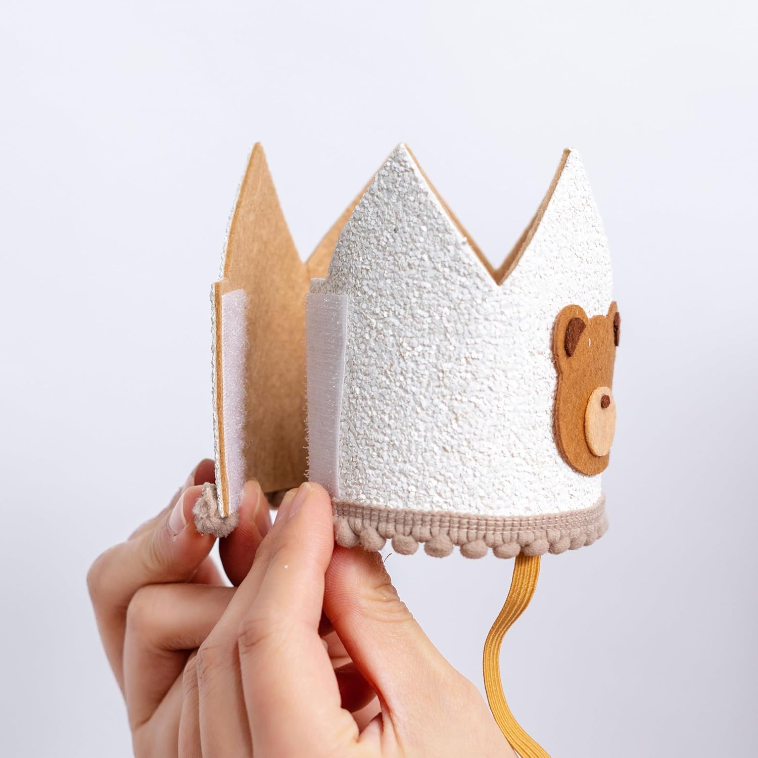 LINZYING Teddy Bear 1st Birthday Crown Hat