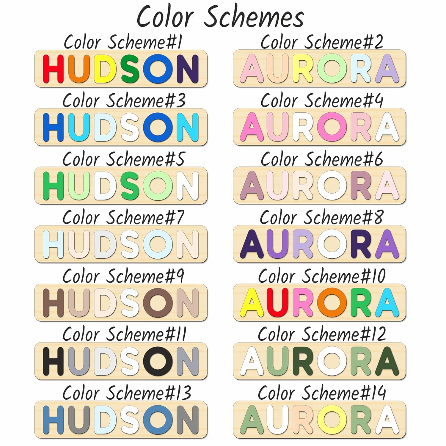 Custom Wooden Name Puzzle for Baby 1st Birthday Gift