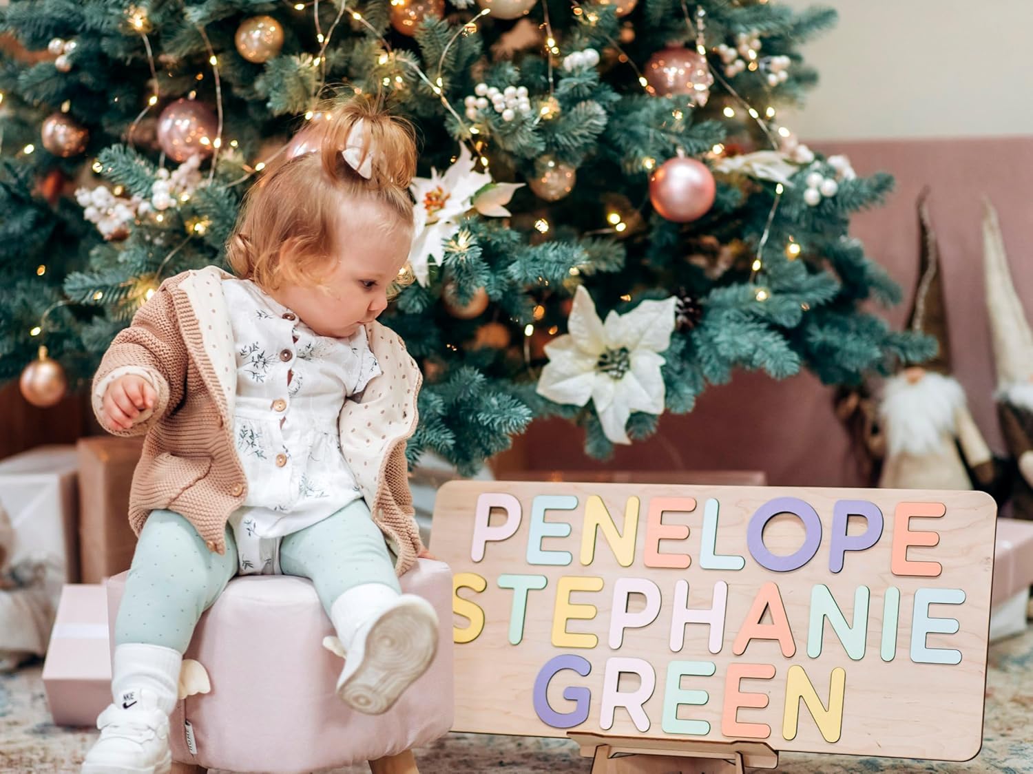 Wooden Three-Name Puzzle for Kids Personalized
