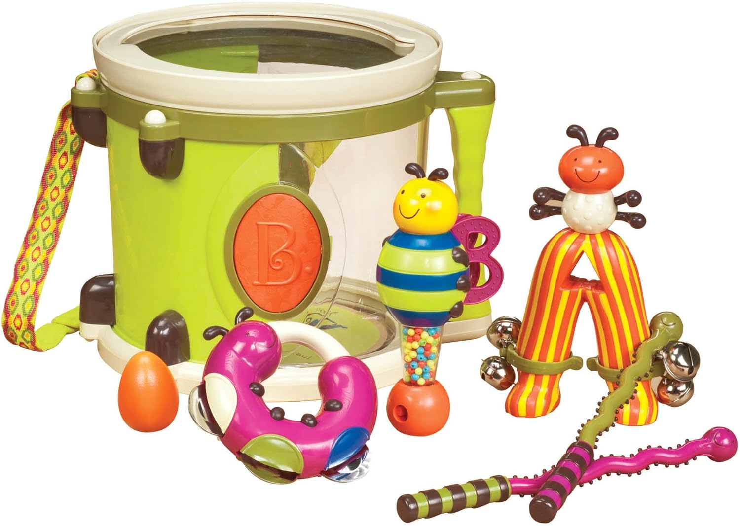B toys Musical Instruments For Kids Portable Drum Set