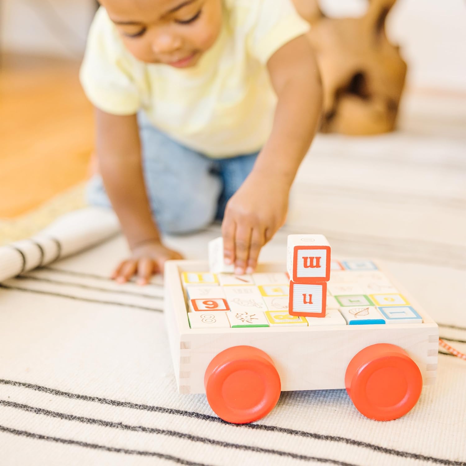 Melissa Doug Classic ABC Wooden Block Set