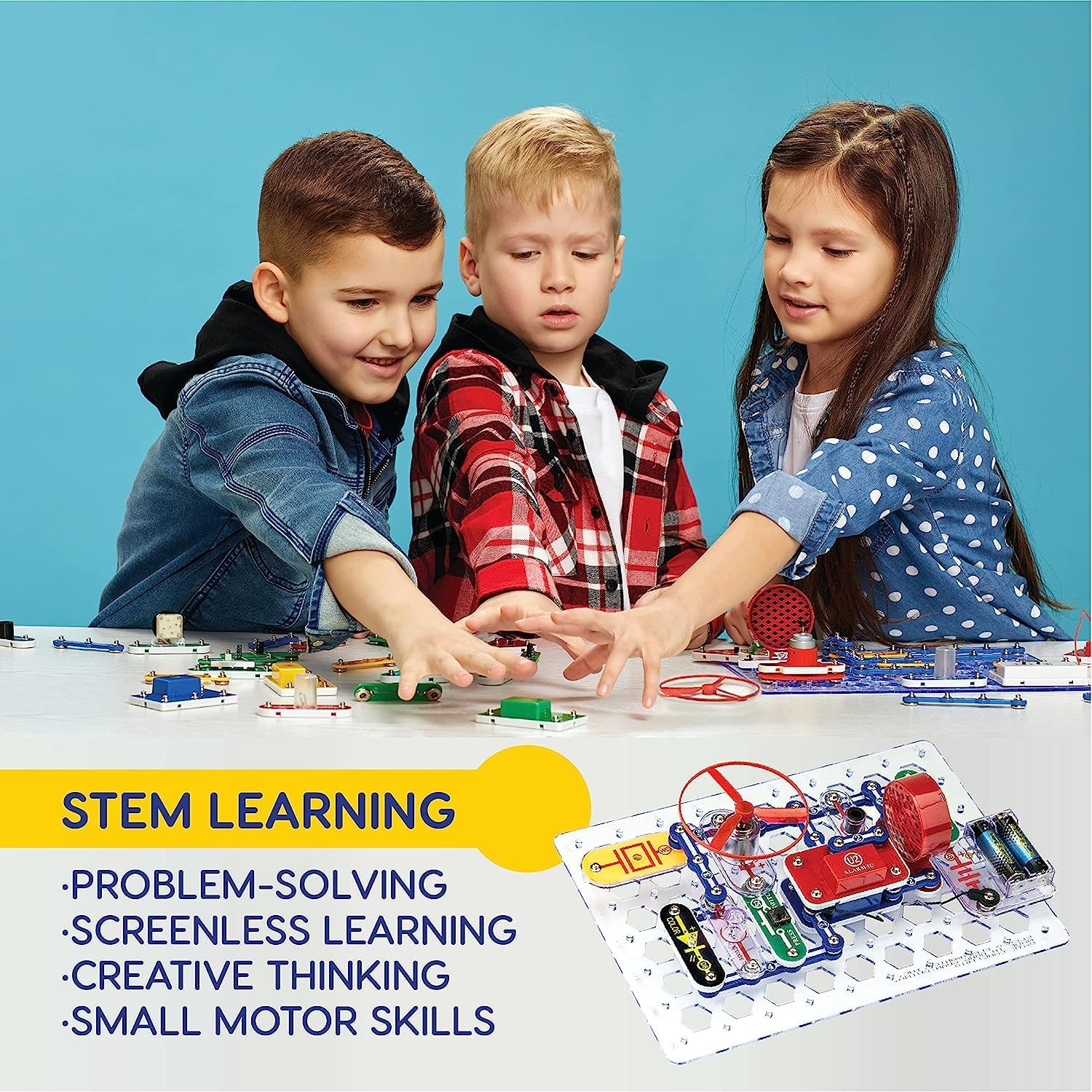 Snap Circuits Jr SC-100 Electronics Kit for Kids 8