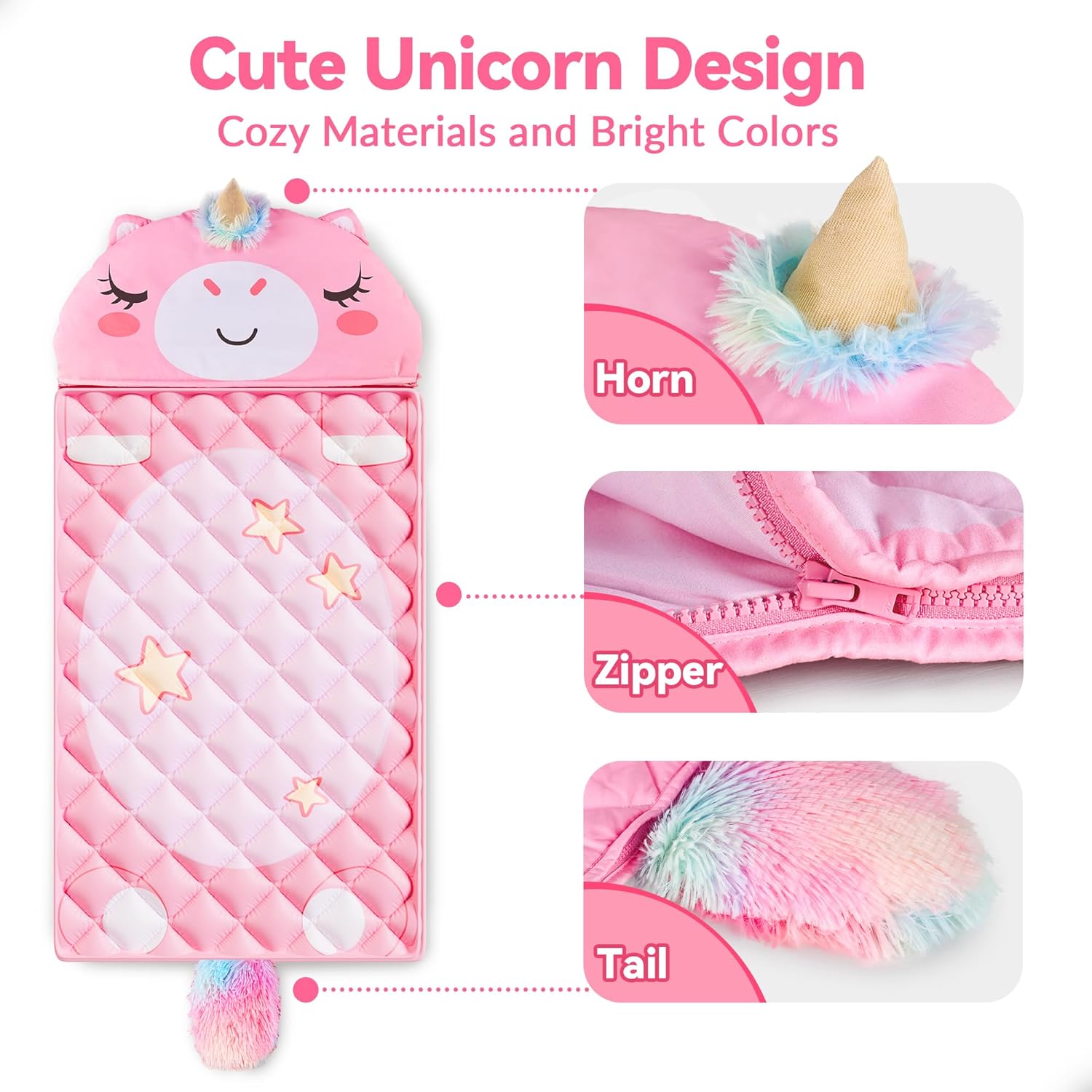 iPlay iLearn Unicorn Slumber Sack for Kids 1