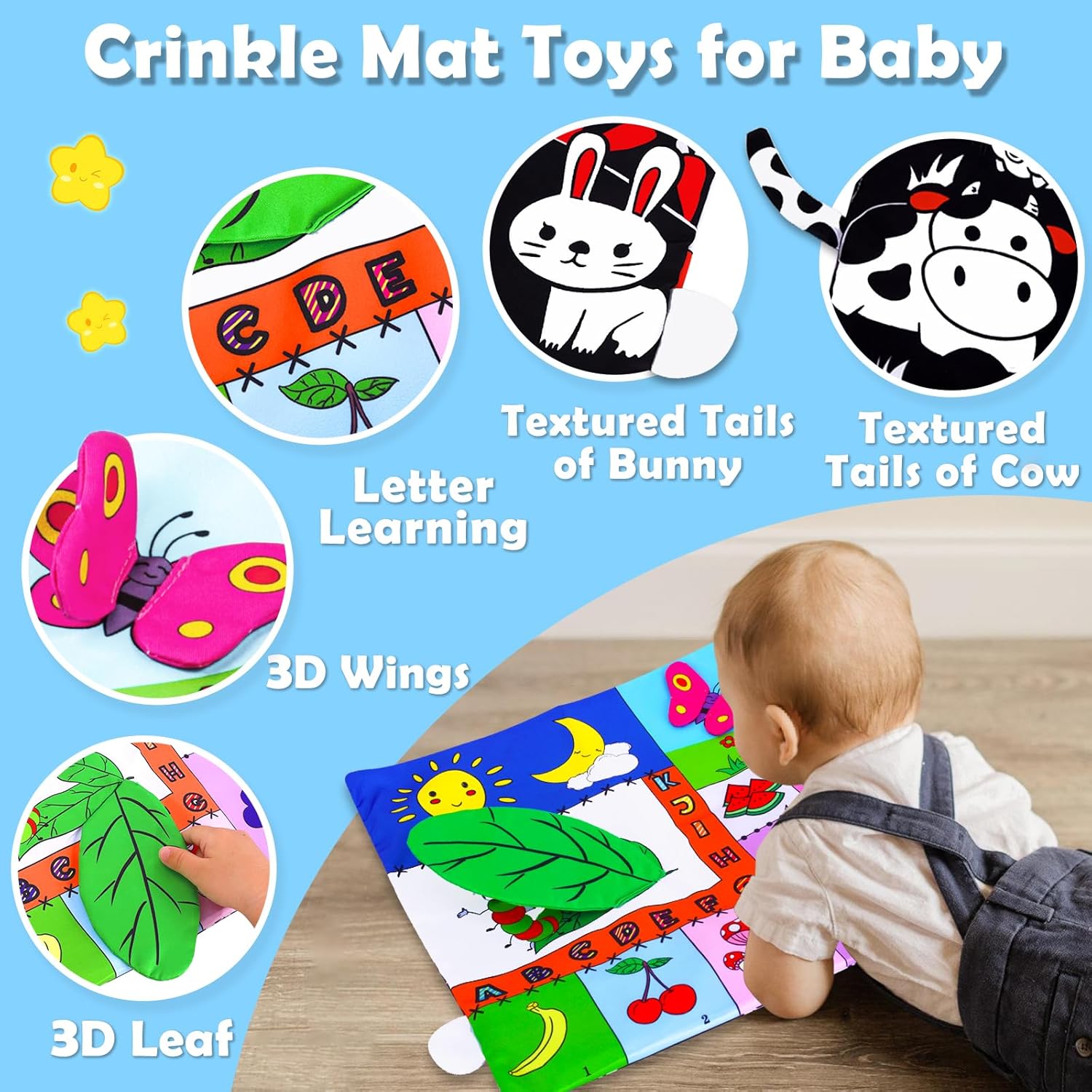 Keysense Baby Mirror Tummy Time Toy 0-6 Months