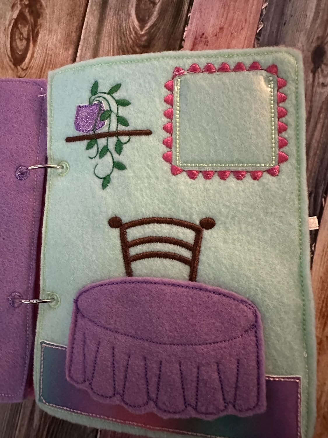 Handmade Portable Felt Dollhouse Book for Kids