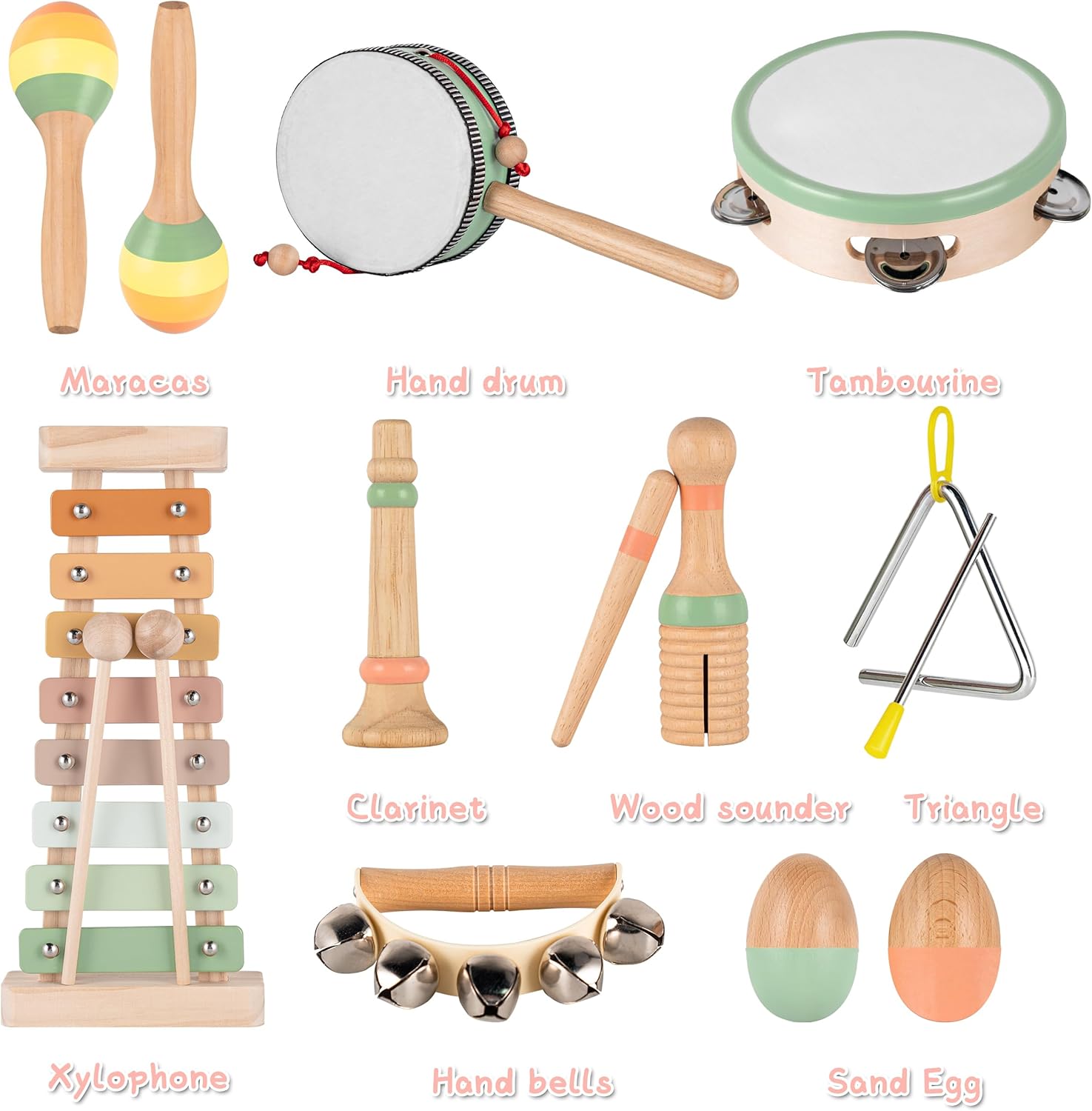 VINJOE Musical Instrument Set for Toddlers 1-3