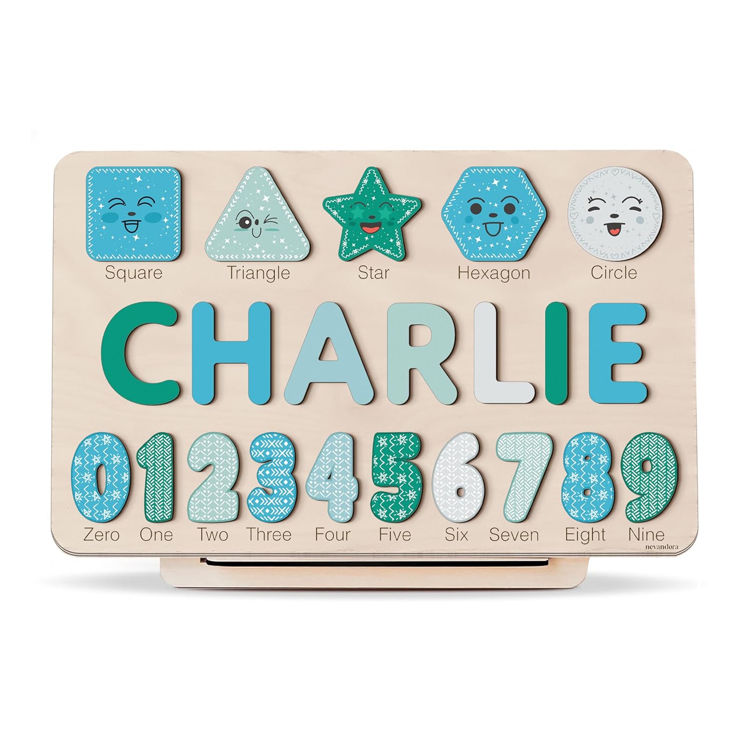 Personalized Wooden Name Puzzle for Baby Girls and Boys