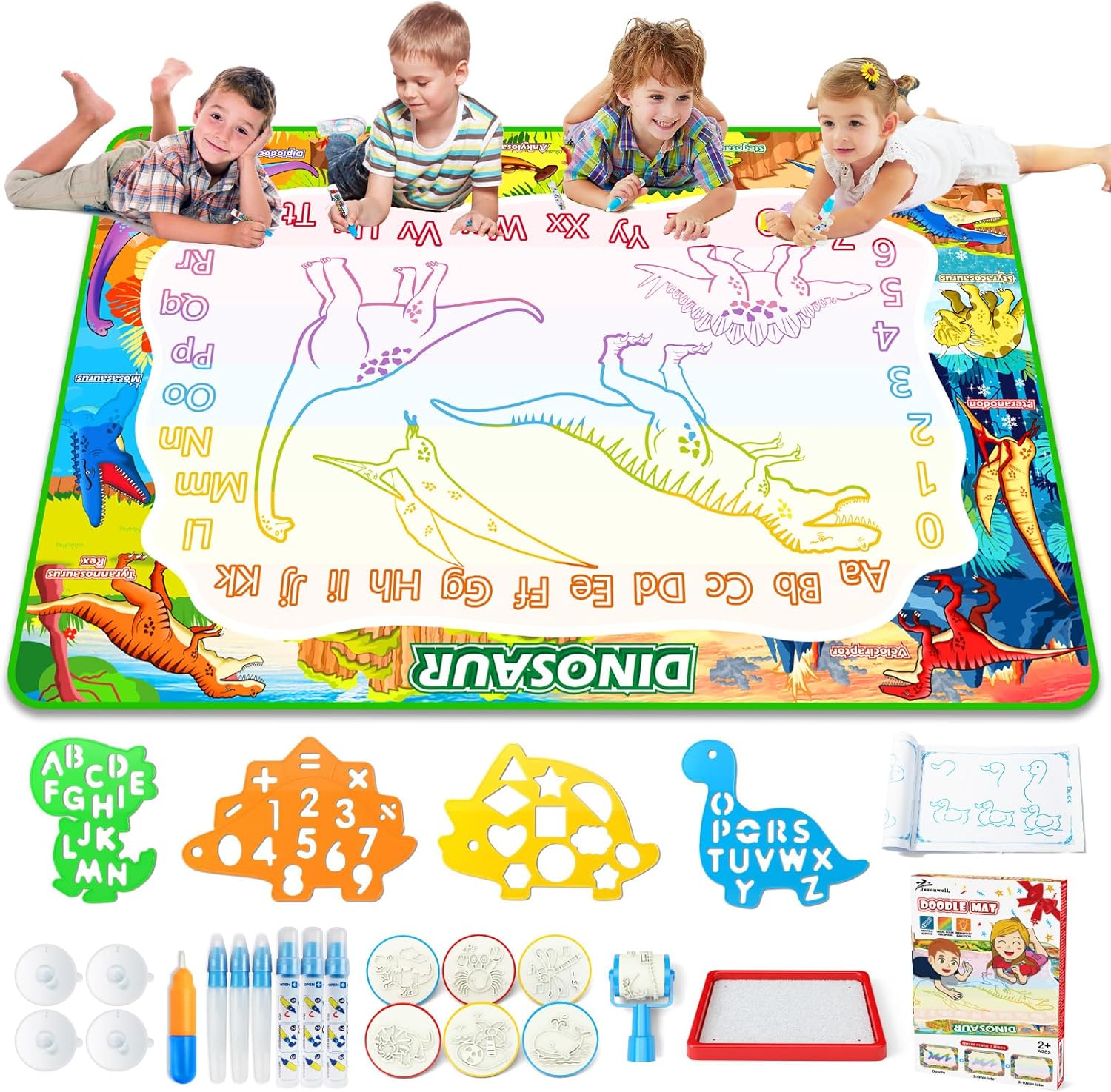 Jasonwell Dinosaur Water Doodle Mat 60x40 Inches