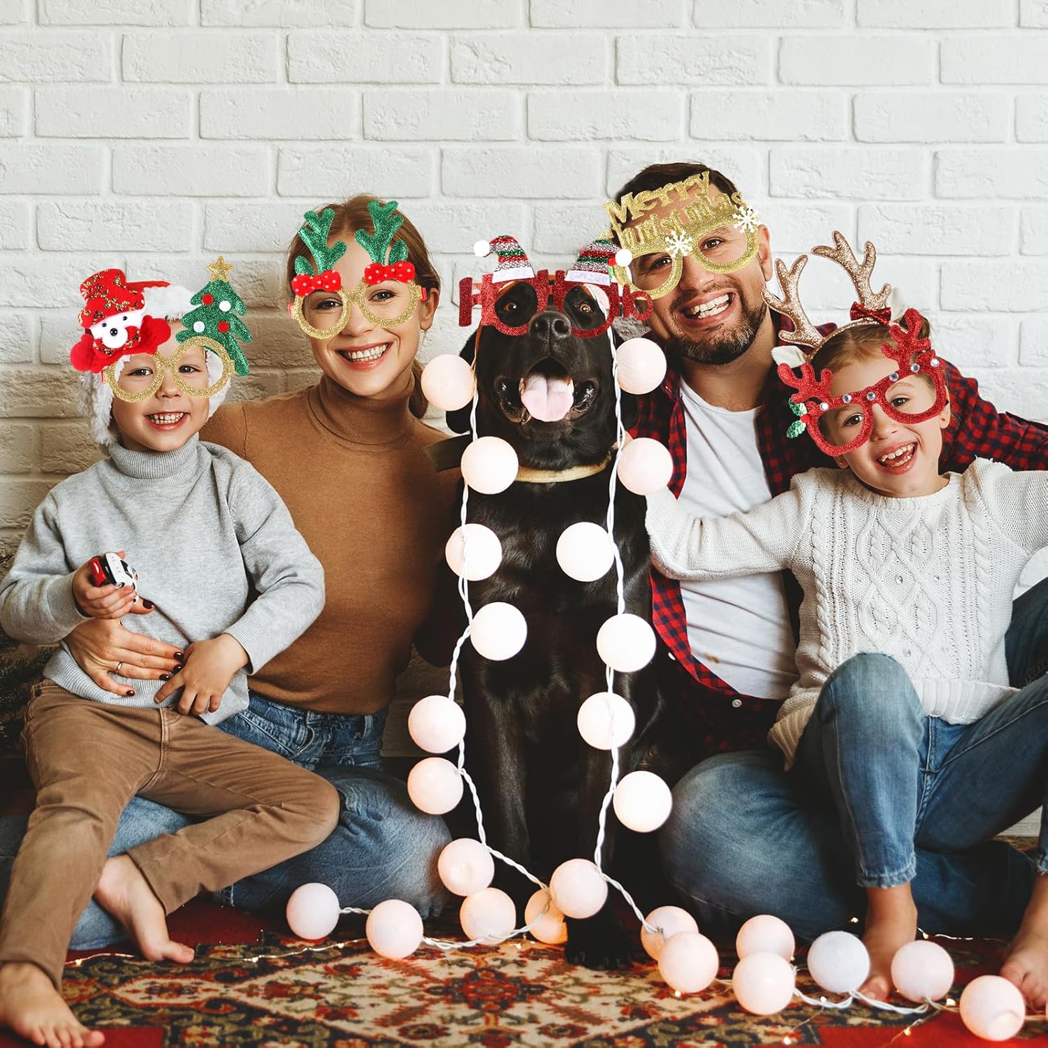 Kanayu 80 Pair Christmas Fun Glasses for Kids