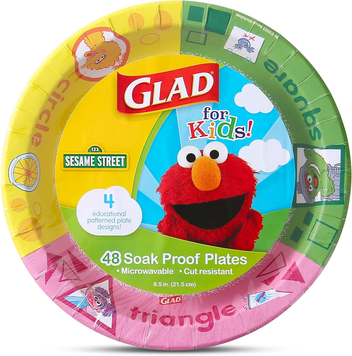 Glad for Kids Sesame Street Paper Plates 48ct