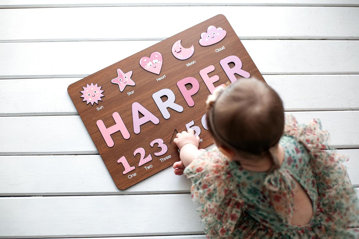 Custom Wooden Name Puzzle for Kids Personalized Montessori Learning Toy