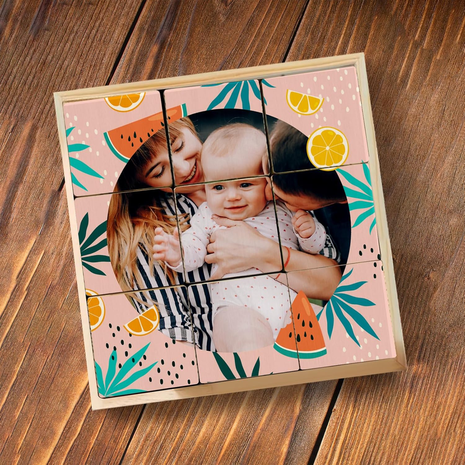Personalized Wooden Cube Puzzles for Toddlers