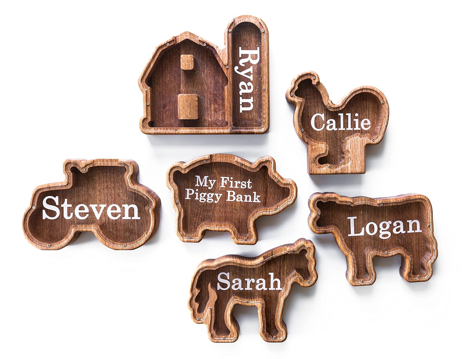 Drapela Works Barn Piggy Bank USA Made Personalized 1
