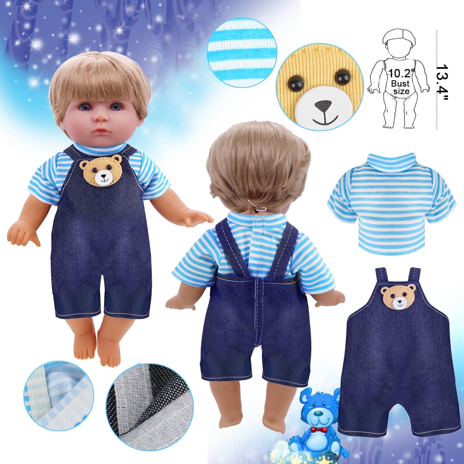 Digabi Girl Doll Clothes 8 PCS for 12 Inch Dolls