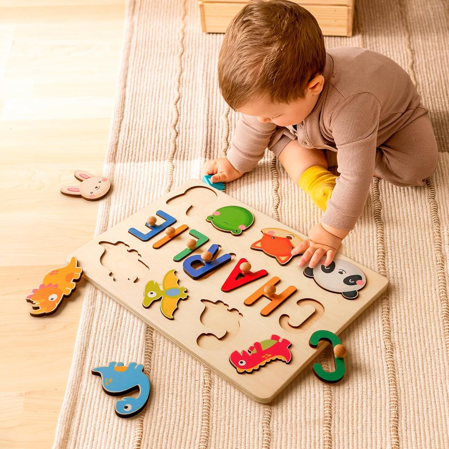 Customizedbee Personalized Wooden Name Puzzle for Toddlers 1