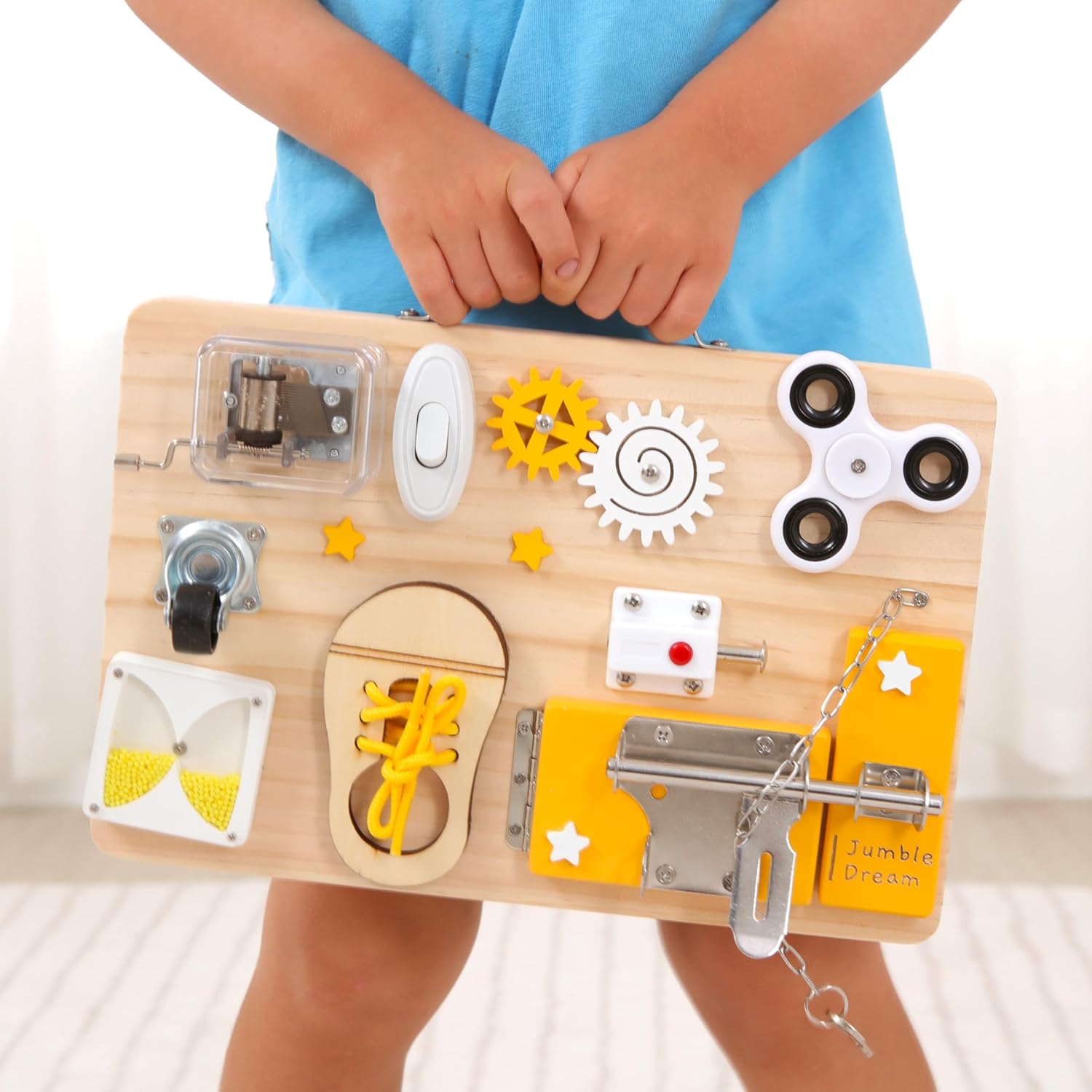 Jumble Dream Wooden Busy Board for Toddlers