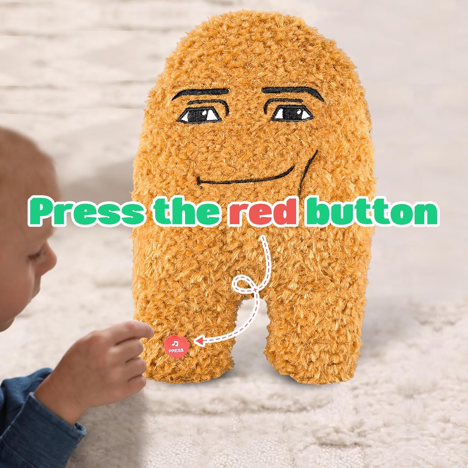 Gegagedigedagedago Plush Toy 157In Funny Chicken Nugget Singing Pliiow Stuffed Animal