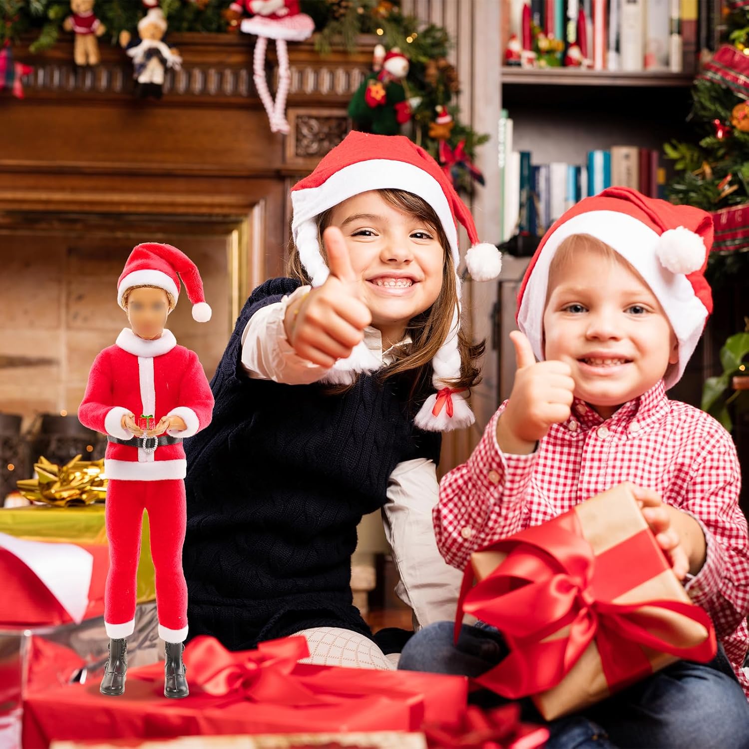 Miunana 12 Inch Boy Christmas Doll Outfit 17 PCS
