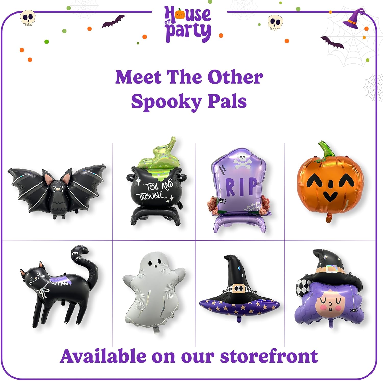HOUSE OF PARTY 40 Inch Halloween Bat Foil Balloons Set