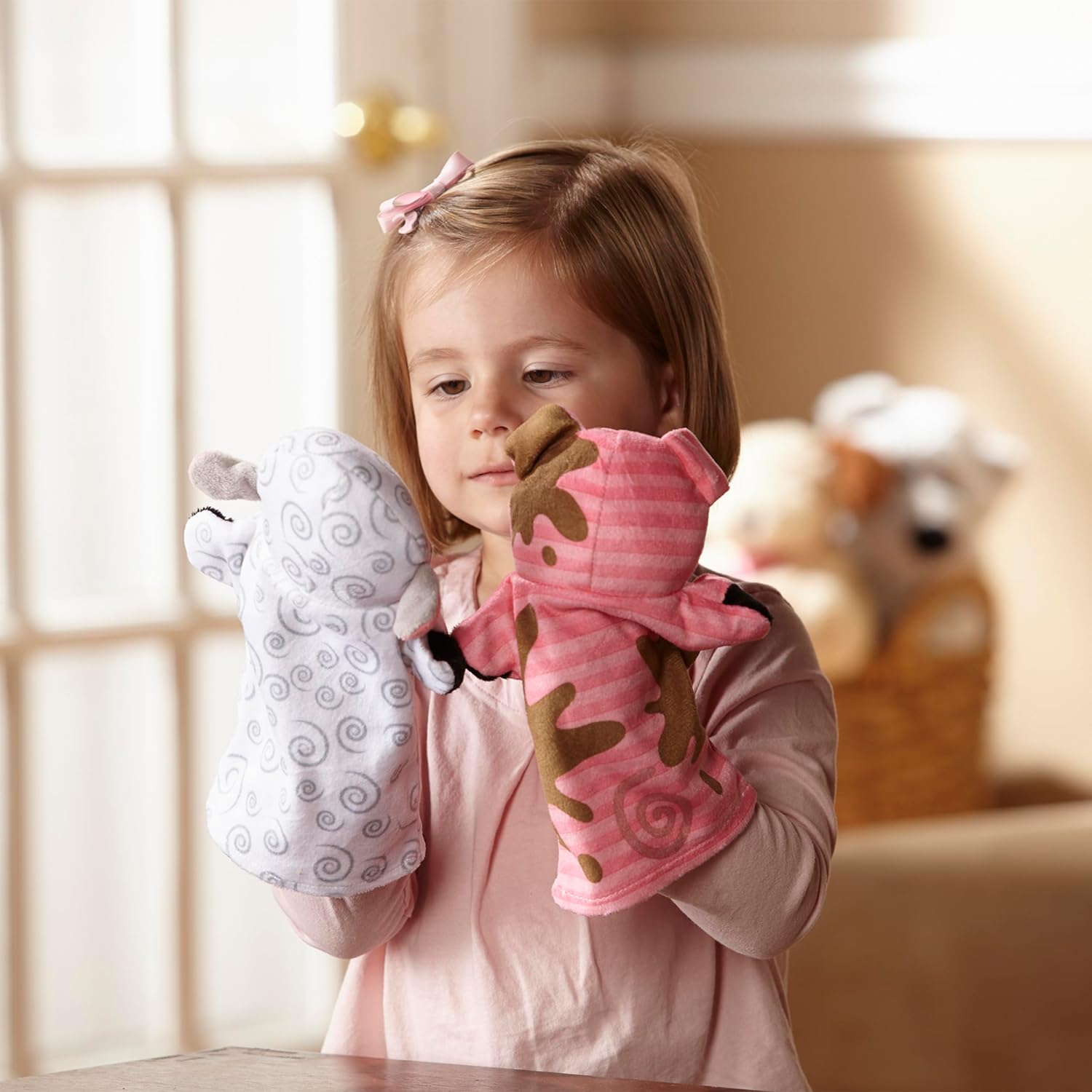 Melissa Doug Farm Friends Hand Puppets Set of 4 1